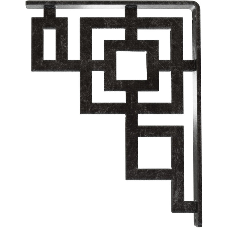 Support en fer forgé Eris, Argent antique, H 10 po x l 1,5 po x P 7,5 po