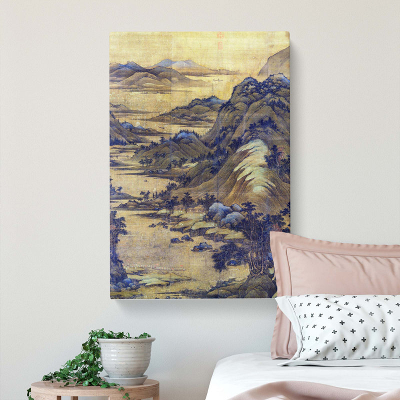River Landscape by Dong Yuan - Wrapped Canvas, 50cm H x 35cm W x 3cm D
