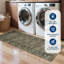 Tapis floral Floral - Lavable, antidérapant, à poils courts, imprimé délavé pour le couloir, la salle de bain, la lessive (beige)-1042386381