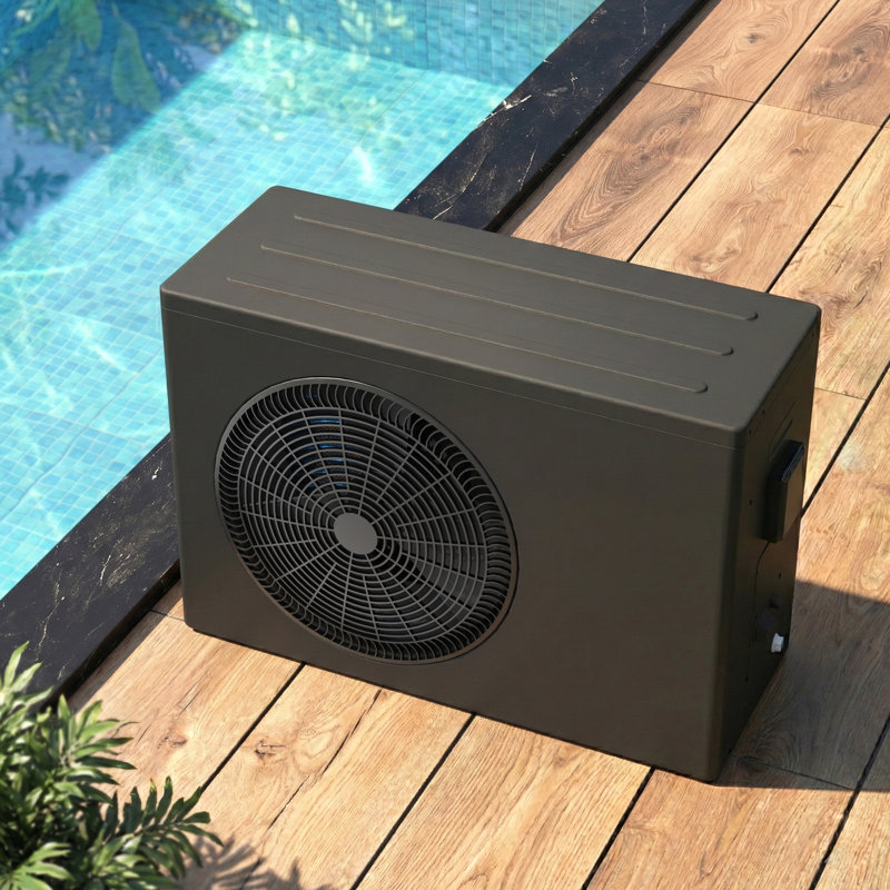 35,000 Btu Pool Heat Pump With Remote App Control, High-efficiency Pool Heater For Above Ground & Inground Pools, Up To 15,900 Gallons, 220-240v