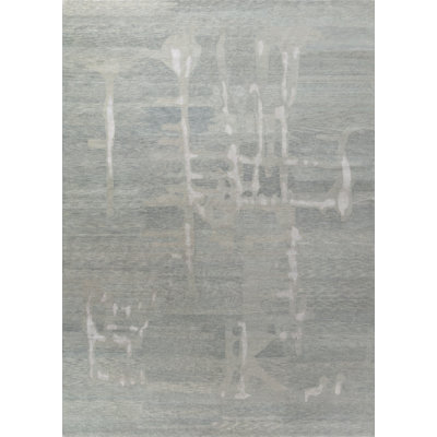 Tide Abstract Area Rug in Gray/Silver