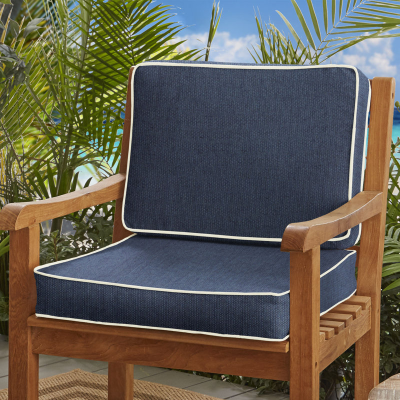 Outdoor 5'' Lounge Chair Seat / Back Cushion, Spectrum Indigo Sunbrella® Plainweave