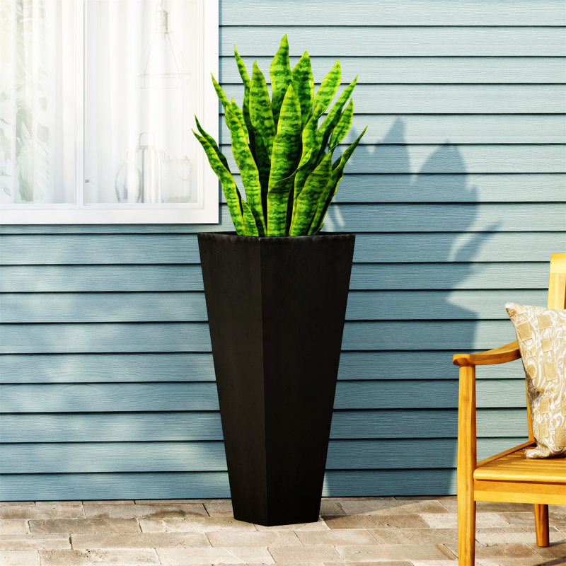 Pot à fleurs 13 "X 32,5" Mgo, Noir