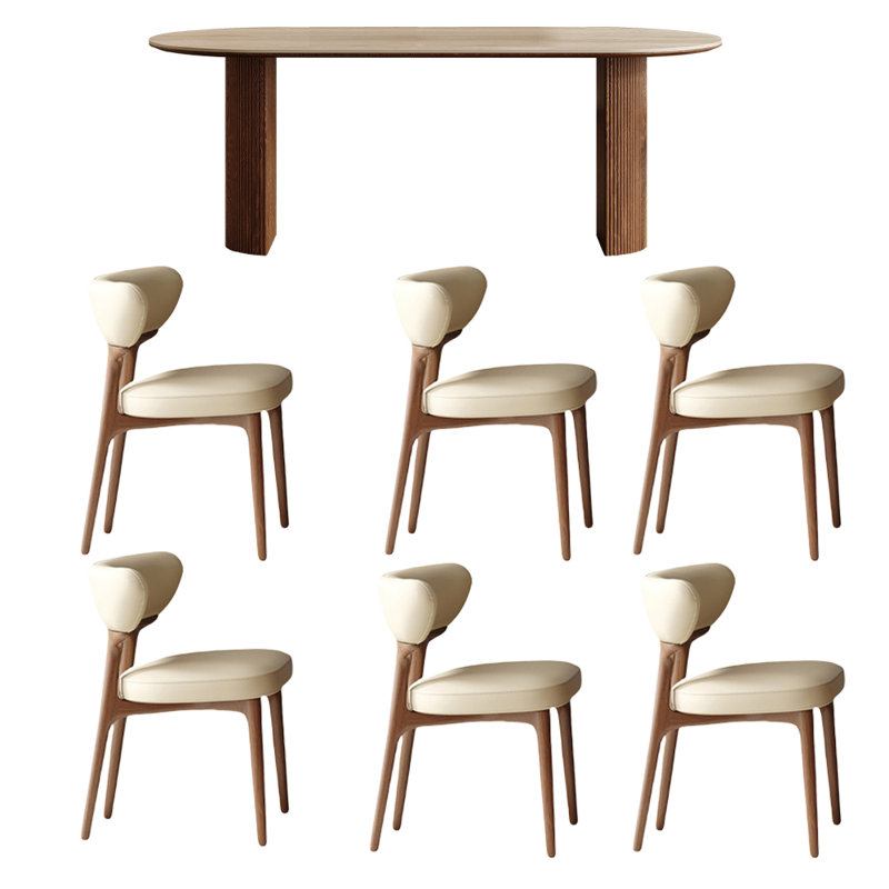 Ensemble de table de salle à manger et de chaises Vintage Rock Plate, H 29,52 po x L 70,86 po x l 31,49 po