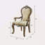 Chaise avec accoudoirs finition chêne antique (ensemble de 2)
