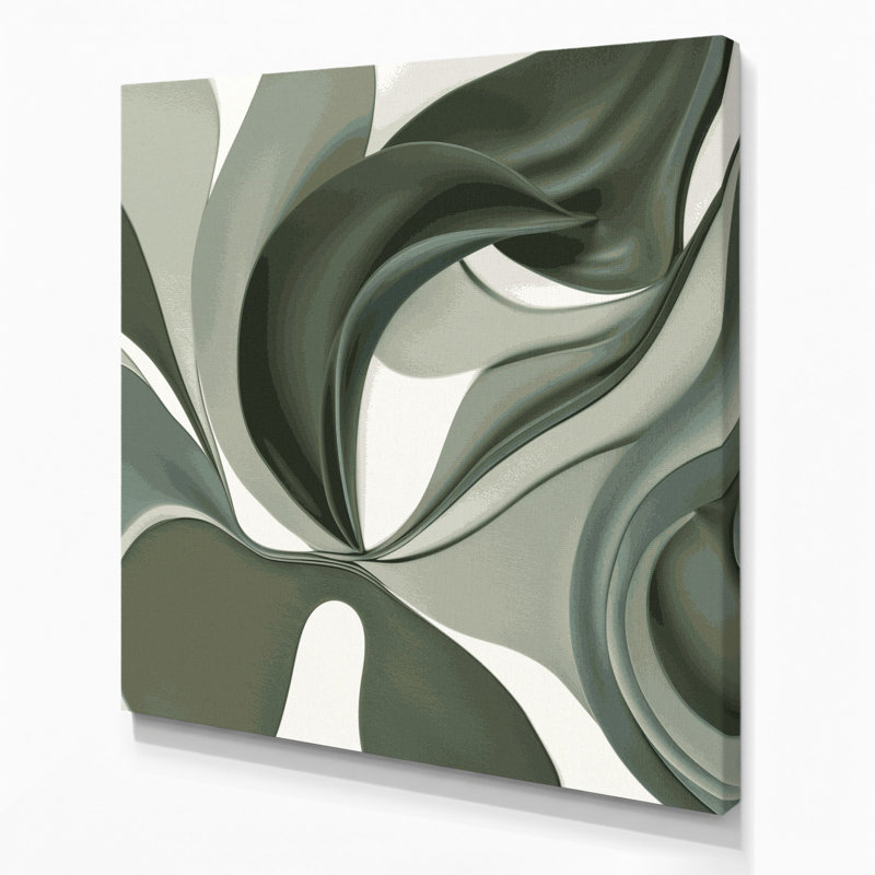 Art mural sur toile dégradé abstrait vert 39, H 8 po x l 8 po