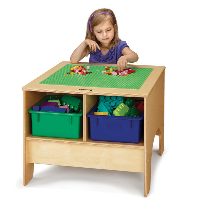 Jonti-Craft® KYDZ Building Table, 19" H x 28" L x 25" W, Colored