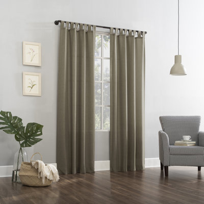 Brekke Polyester Semi-Sheer Single Curtain Panel