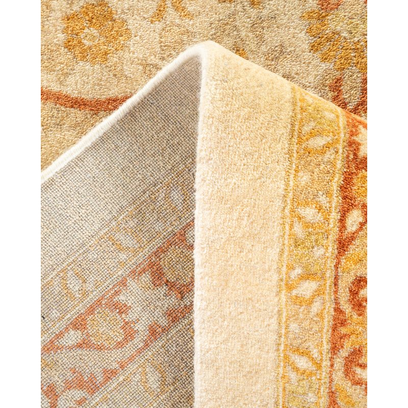 Keenan One-of-a-Kind Hand-Knotted New Age 10'2" x 13'10" Wool Area Rug in Ivory