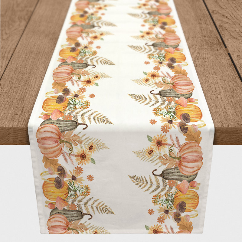 Dessus de table Watercolor Autumn Delights, Rectangle 72 po