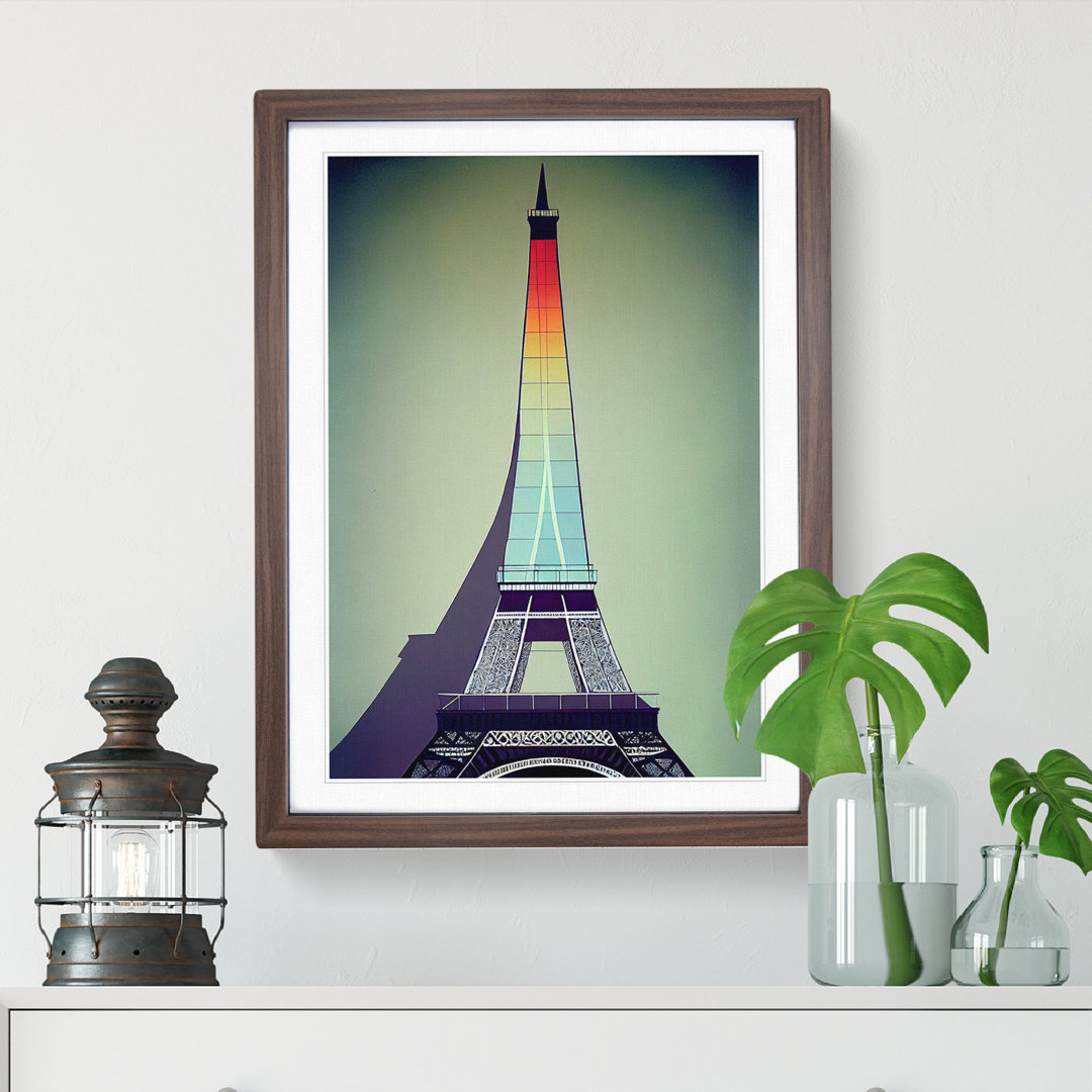 Modern Eiffel Tower - Picture Frame Graphic Art