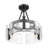Hickmon 3-Light Semi-Flush with Hammered Water Glass Shade-695623493