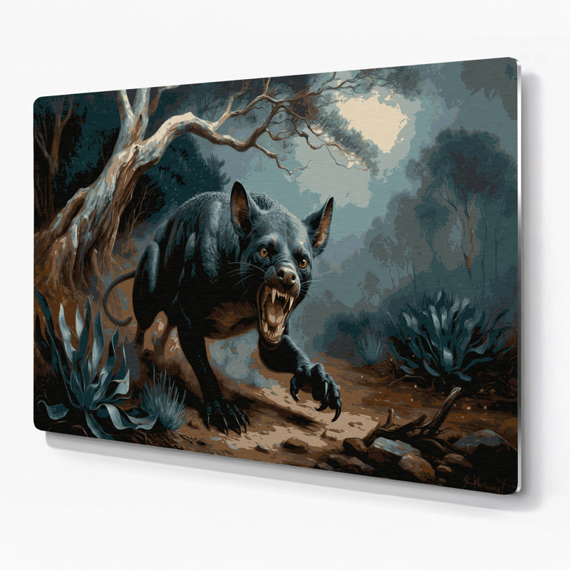 Faune, art mural brun en métal, H 8 po x l 10 po