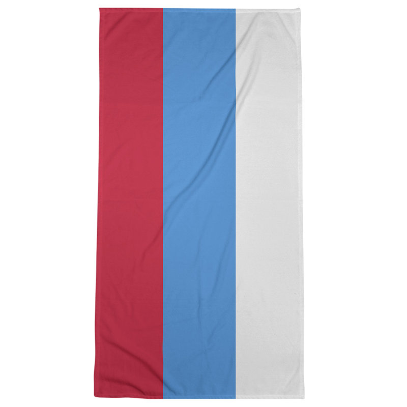 Microfiber Bath Towel, Tennessee Red Football Light Red/Sky Blue/Gray
