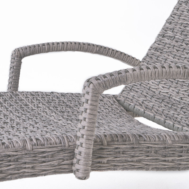 Haro Outdoor Wicker Chaise Lounge Set, Brown, 4