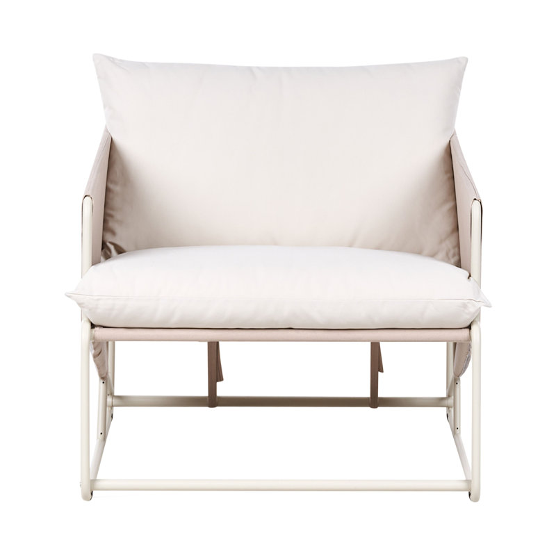 Sundos Outdoor Lounge Chair, Beige/Beige