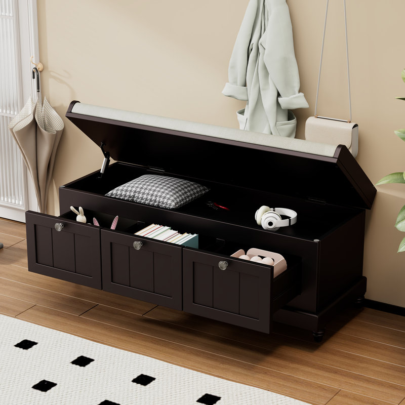Banc de rangement Humdan, Espresso