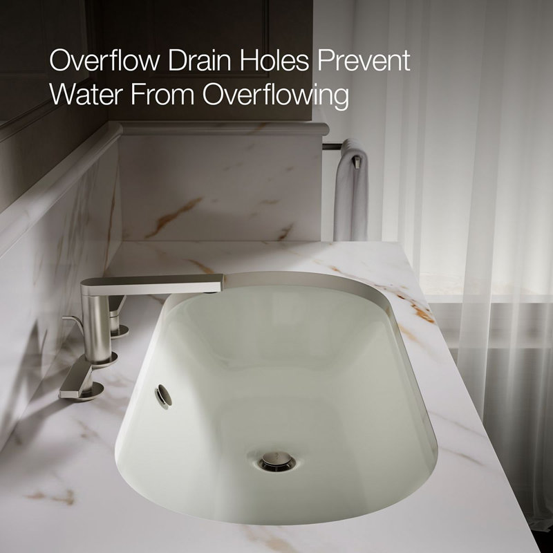 Iron Plains Metal Rectangle Dual Mount Bathroom Sink with Overflow, Dune