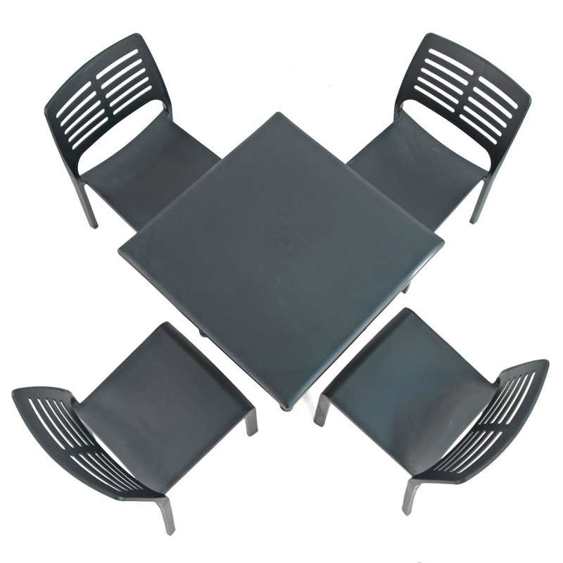 Nance 4 - Person Dining Set, Anthracite
