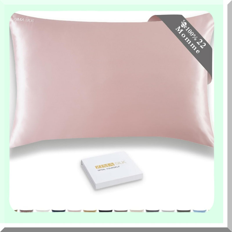 SilkDreams Anti-Aging Hair-Saving Pillowcase - 100% Pure Mulberry Silk, Grade 6A, 22 Momme - Durable, Soft, Queen Size 20''x30'' (Pink)