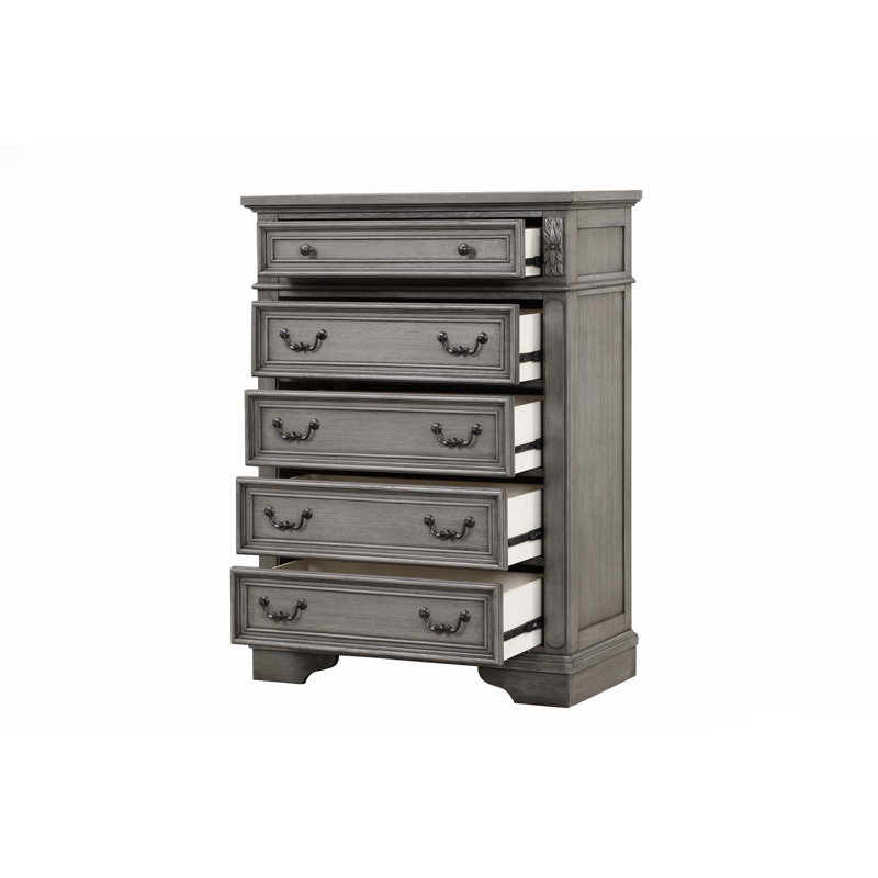 Ensemble de chambre Azoriah, Grand, 5 Pcs: Bed, 2 Dressers, Nightstand, Mirror