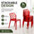 Jakubowski Dynamic Modern Plastic Dining Side Chair with Honeycomb Design-124818732-13704660