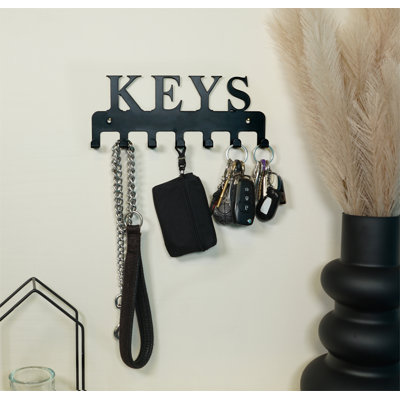 Alachua Metal Wall Organizer with Key Hooks