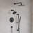 3-Function Dual Shower System with Rainfall, Adjustable Head and Handheld Wand (Valve Included)-113407296