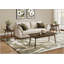 Ensemble de table 3 pièces de style moderne du milieu du siècle avec table basse et table d'appoint en stratifié, salons élégants-133526203