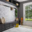 10.25" x 10.25" Marble Mosaic Wall Tile