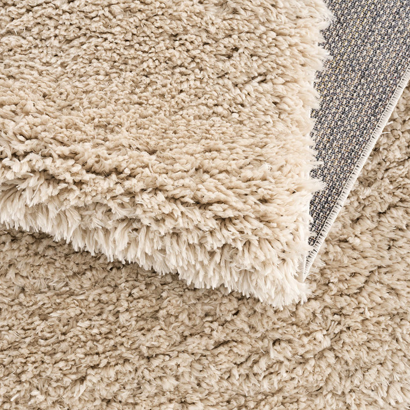 Cream Shag Area Rug, 6x9', Soft And Smooth, Easy To Clean For Heavy Traffic 6'6"w X 9'l, Cream, Comfortable Soft, Frequent Use