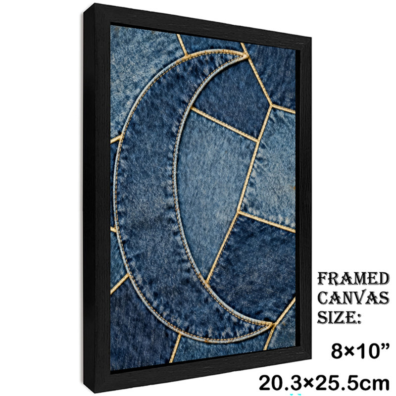 «Black Denim Vintage», art mural rétro, impressions sur toile de style rétro, H 11 po x l 9 po