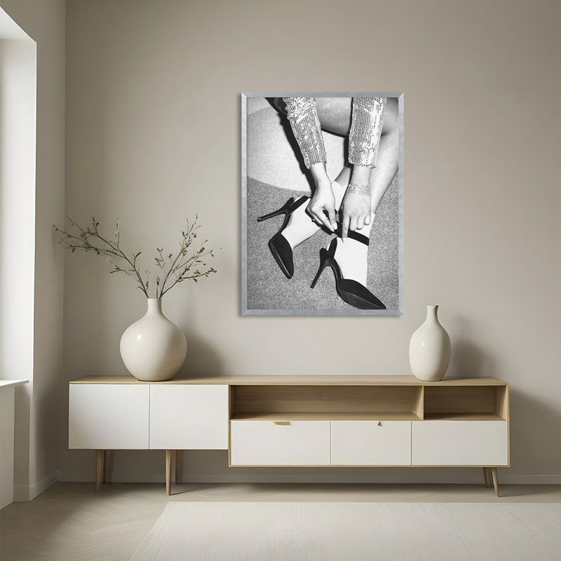 Pop Art & Retro "Disco Feet Baw", reproduction d'art encadrée, H 30 po x l 20 po