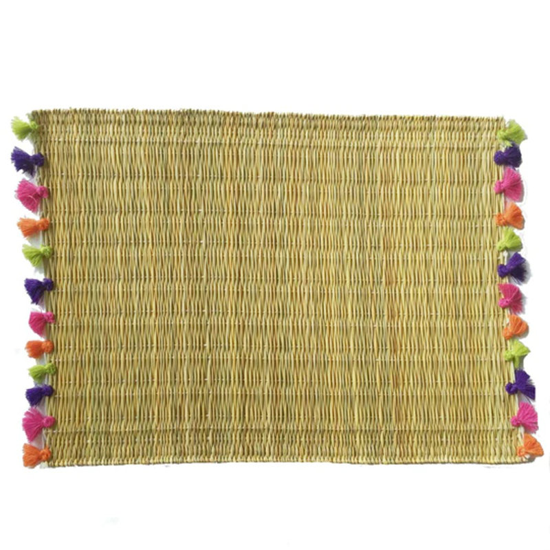 Abaza Reed No Pattern Rectangle Placemat, Preppy