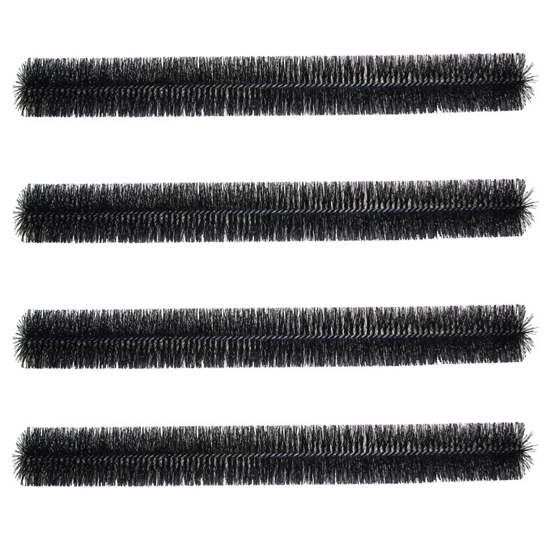 GutterBrush Simple Roof Rain Leaf Gutter Guard Cover w/ Bristles, 6" W x 144" L