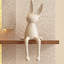 Décoration murale avec art 3D, DEL réglables, plantes simulées, vase en verre, statue de lapin, conception de bricolage, éclairage télécommandé, pour les salons modernes, couloir et pièce 3 couleurs