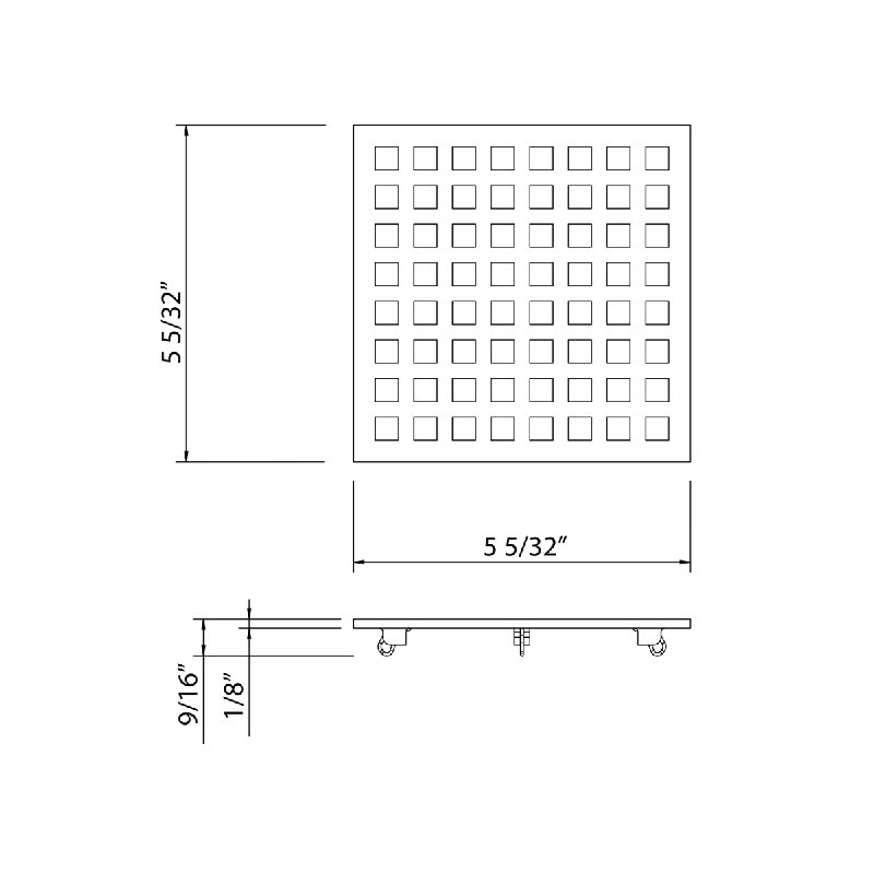 Matrix Decorative Drain Cover, Satin Nickel