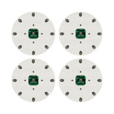 Asscher Purple Rain Vegan Leather Round Coasters