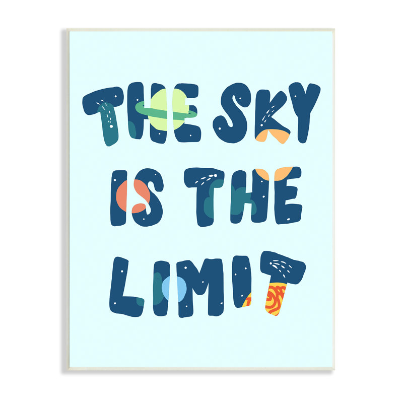 Sky Is The Limit, Plaque murale, H 19 po x l 13 po