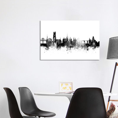 Fribourg, Switzerland In Black & White by Michael Tompsett - 1 Piece Wrapped Canvas Wall Art