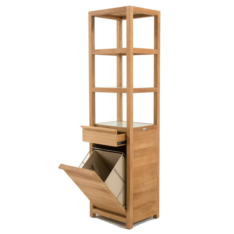 Ensemble de rangement de salle de bain autoportant en bois de teck Westminster