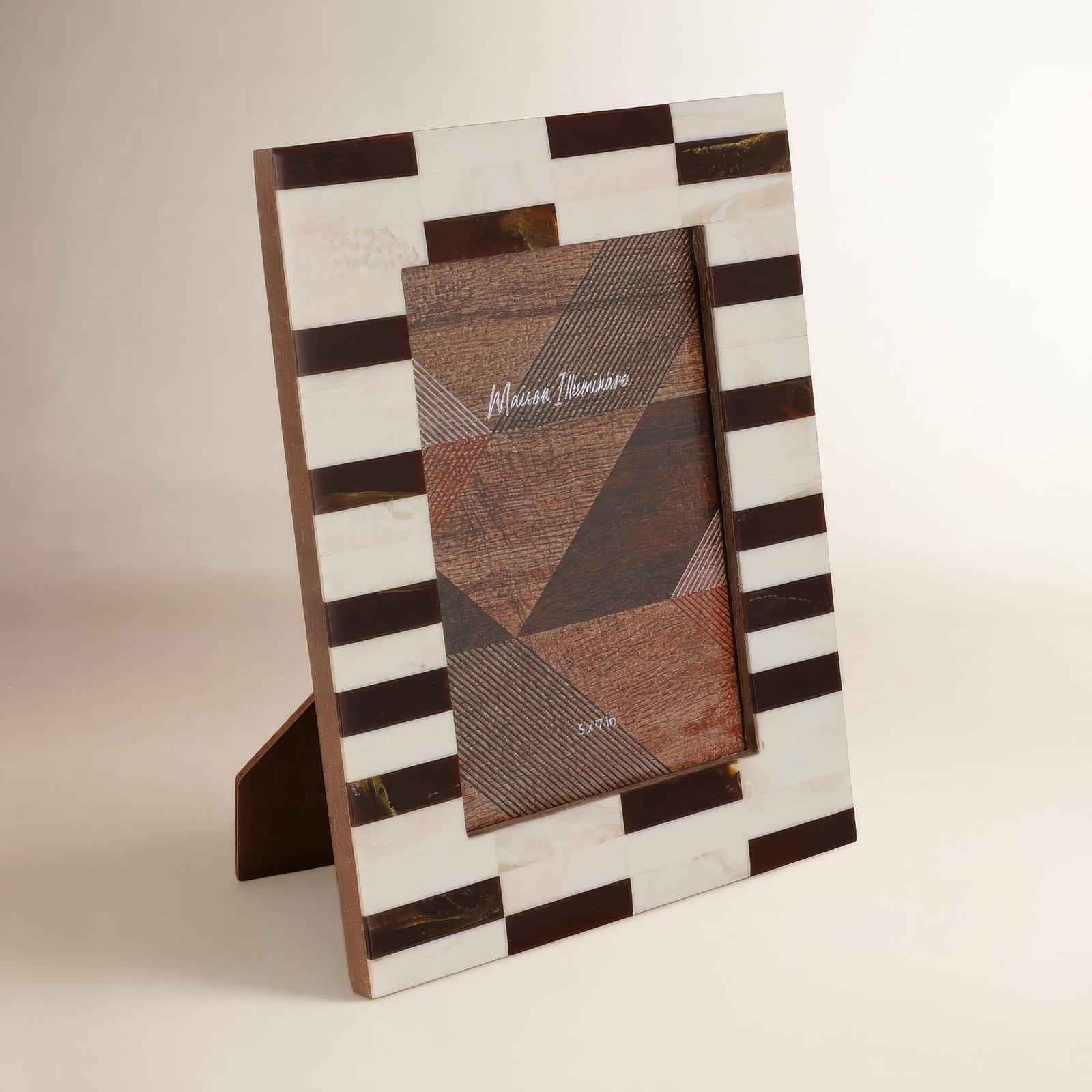 Geometric Cutout Picture Frame, 5" W x 7" H