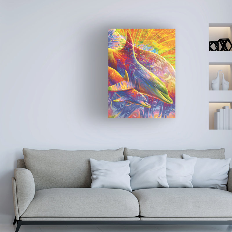 Michael Michael Ward, chanson de la mer, art sur toile, H 35 po x l 47 po