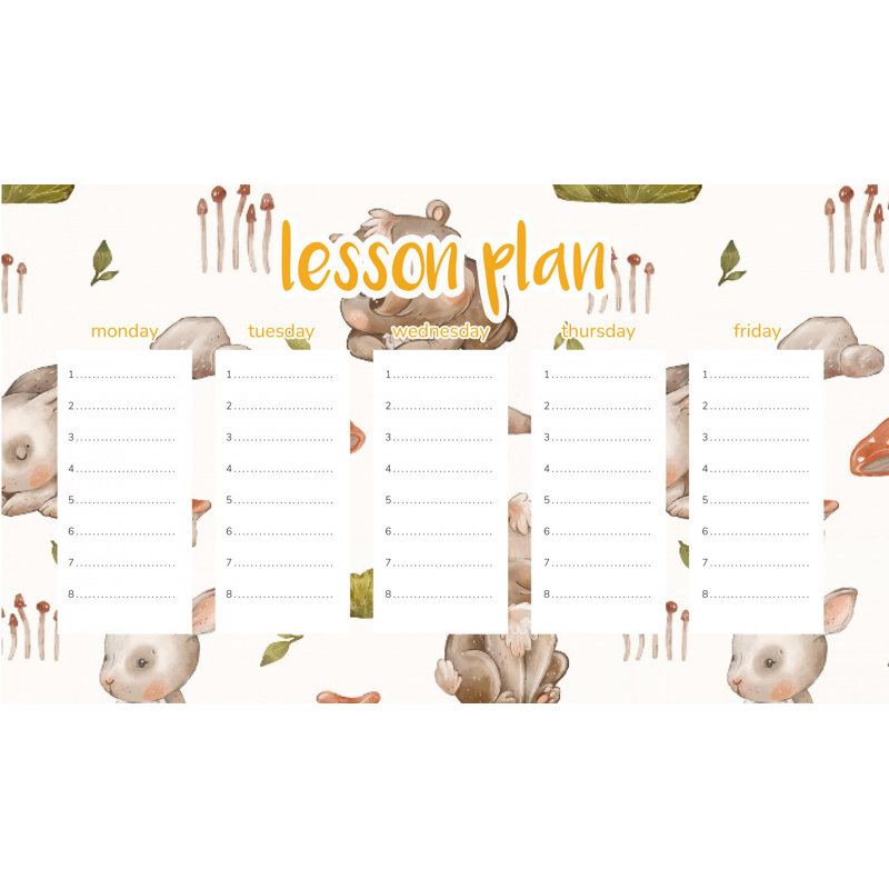Magnetic Lesson Plan Little Forest Creatures