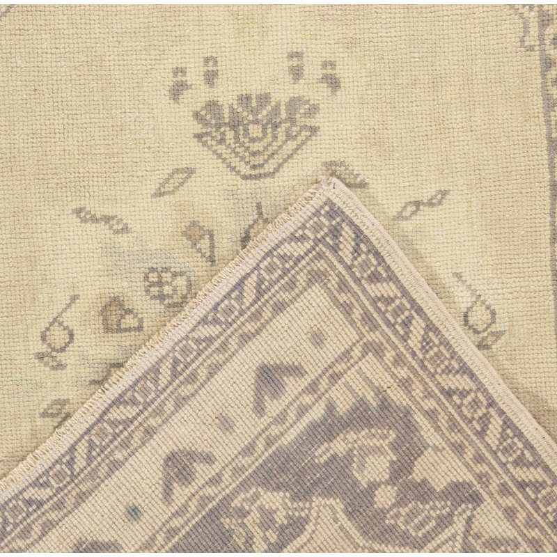 One-of-a-Kind 1'10 X 3'10 1950s Wool Area Rug Tan