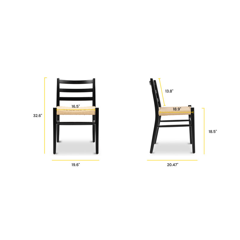 Chaise d'appoint Raver, Noir
