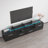 Casares 76.3" Modern TV Stand with LED Lighting, High Gloss Finish, Media Storage-1131669558