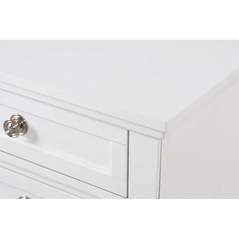 Table de chevet fonctionnelle avec tiroirs pleine extension, rangement spacieux, tiroir supérieur doublé de feutre et installation facile pour la chambre à coucher