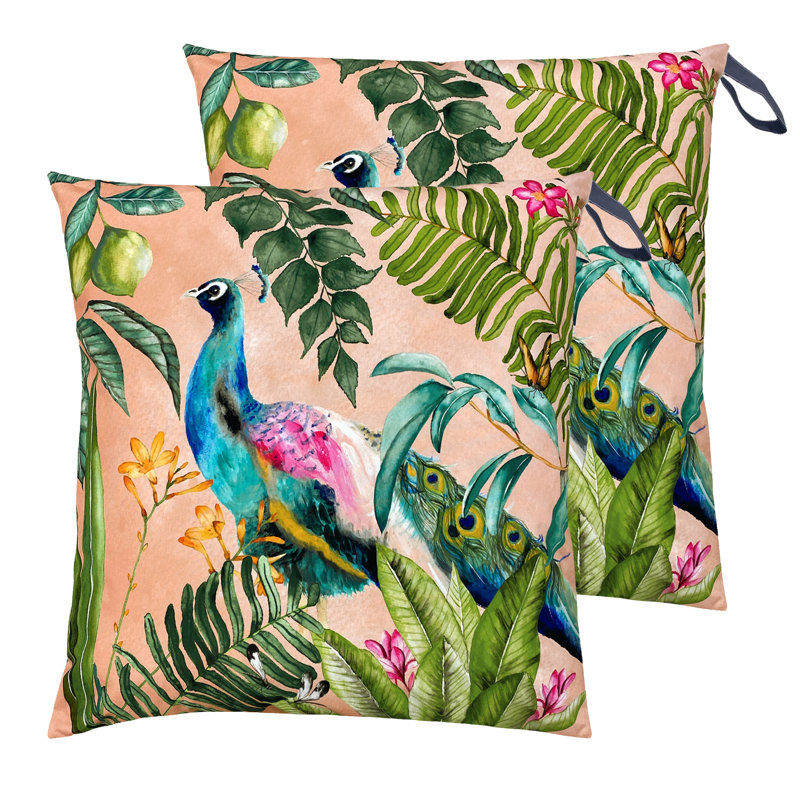 Indoor / Outdoor Square Cushion, Blush, 70cm H x 70cm W