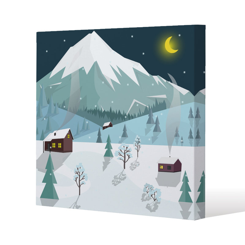 Winter Landscape - Wrapped Canvas Print, 46cm H x 46cm W